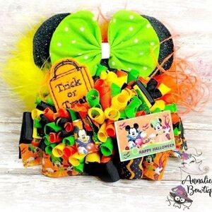 Disney Minnie & Mickey Halloween Hairbow